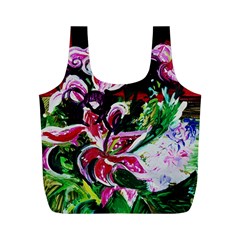 Lilac And Lillies 3 Full Print Recycle Bags (m)  by bestdesignintheworld