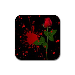 Background Texture Stain Rubber Square Coaster (4 Pack) 