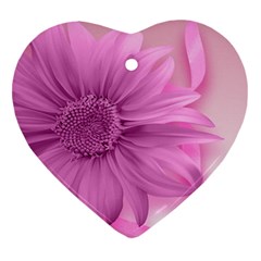 Flower Design Romantic Heart Ornament (two Sides)