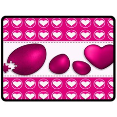 Love Celebration Easter Hearts Double Sided Fleece Blanket (large)  by Sapixe