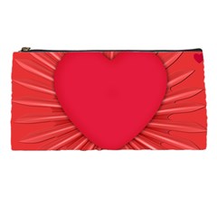 Background Texture Heart Love Pencil Cases