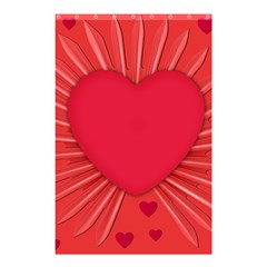 Background Texture Heart Love Shower Curtain 48  X 72  (small)  by Sapixe