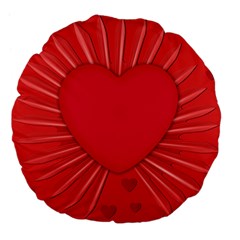 Background Texture Heart Love Large 18  Premium Flano Round Cushions