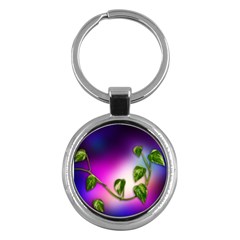 Leaves Green Leaves Background Key Chains (round) 