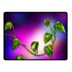 Leaves Green Leaves Background Double Sided Fleece Blanket (small) 