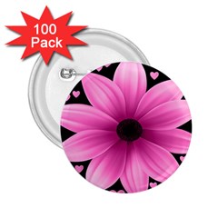 Flower Plant Floral Petal Nature 2 25  Buttons (100 Pack) 