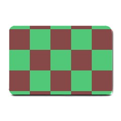 Background Checkers Squares Tile Small Doormat  by Sapixe