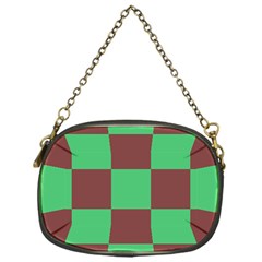 Background Checkers Squares Tile Chain Purses (one Side) 