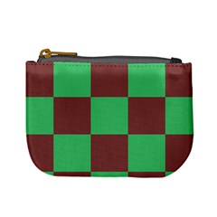 Background Checkers Squares Tile Mini Coin Purses