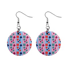 Background Desktop Squares Mini Button Earrings