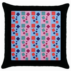 Background Desktop Squares Throw Pillow Case (black) by Sapixe