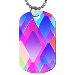 Squares Color Squares Background Dog Tag (one Side)