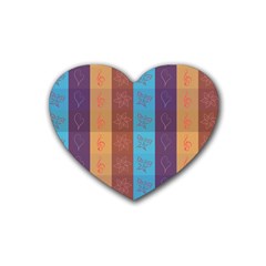 Background Desktop Squares Heart Coaster (4 Pack) 