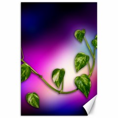 Leaves Green Leaves Background Canvas 24  X 36 
