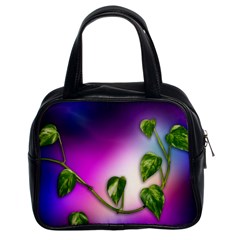 Leaves Green Leaves Background Classic Handbags (2 Sides) by Sapixe