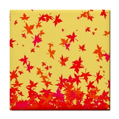 Leaves Autumn Maple Drop Listopad Tile Coasters