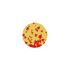 Leaves Autumn Maple Drop Listopad 1  Mini Buttons by Sapixe