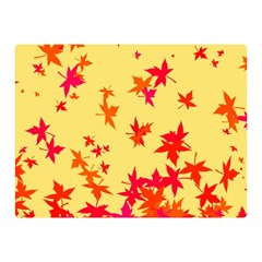 Leaves Autumn Maple Drop Listopad Double Sided Flano Blanket (mini)  by Sapixe