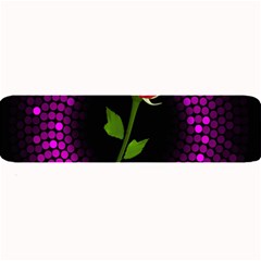 Rosa Black Background Flash Lights Large Bar Mats