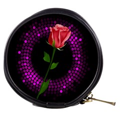 Rosa Black Background Flash Lights Mini Makeup Bags by Sapixe