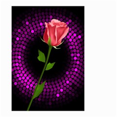 Rosa Black Background Flash Lights Small Garden Flag (two Sides) by Sapixe