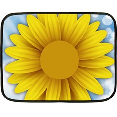 Plant Flower Flowers Bokeh Sky Fleece Blanket (mini) by Sapixe