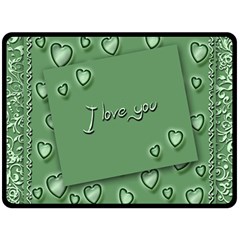 Card I Love You Heart Romantic Fleece Blanket (large) 