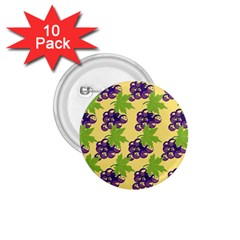 Grapes Background Sheet Leaves 1 75  Buttons (10 Pack) by Sapixe