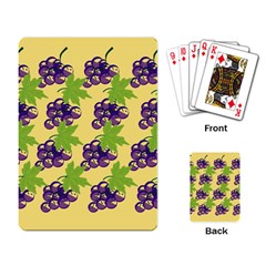 Grapes Background Sheet Leaves Playing Card by Sapixe