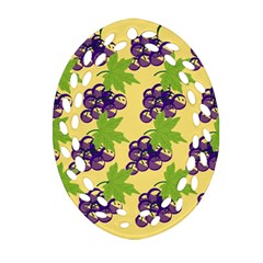 Grapes Background Sheet Leaves Oval Filigree Ornament (two Sides) by Sapixe