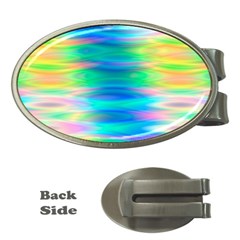 Wave Rainbow Bright Texture Money Clips (oval) 