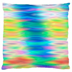 Wave Rainbow Bright Texture Large Cushion Case (two Sides) by Sapixe