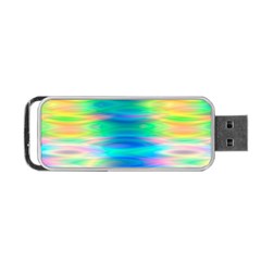 Wave Rainbow Bright Texture Portable Usb Flash (one Side)
