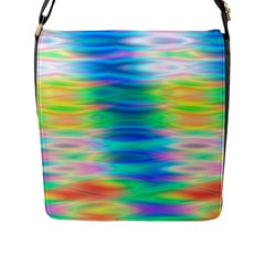 Wave Rainbow Bright Texture Flap Messenger Bag (l) 