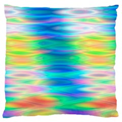 Wave Rainbow Bright Texture Standard Flano Cushion Case (one Side) by Sapixe