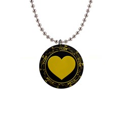 Background Heart Romantic Love Button Necklaces by Sapixe