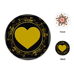 Background Heart Romantic Love Playing Cards (round) 