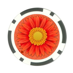 Flower Plant Petal Summer Color Poker Chip Card Guard (10 Pack)