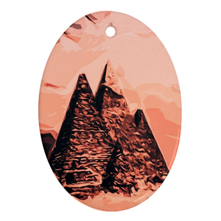 Pyramid Egypt Monumental Oval Ornament (Two Sides)