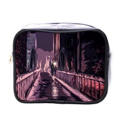 Texture Abstract Background City Mini Toiletries Bags