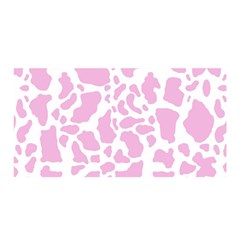 White Pink Cow Print Satin Wrap