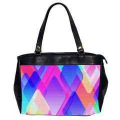 Squares Color Squares Background Office Handbags (2 Sides) 