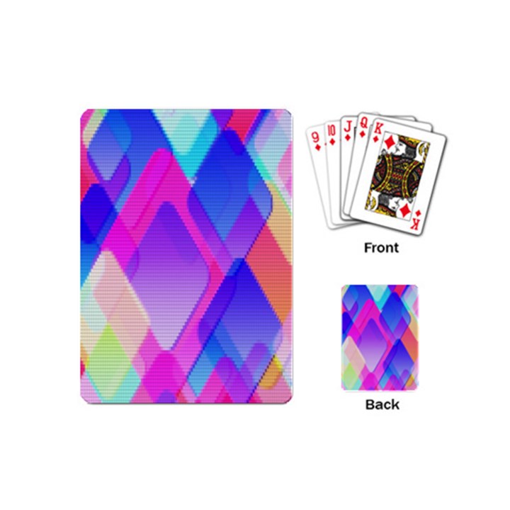 Squares Color Squares Background Playing Cards (Mini) 