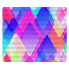 Squares Color Squares Background Double Sided Flano Blanket (small) 