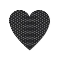 Geometric Pattern Dark Heart Magnet