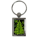 Decoration Green Black Background Key Chains (Rectangle)  Front