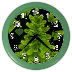 Decoration Green Black Background Color Wall Clocks