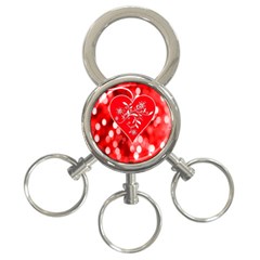Love Romantic Greeting Celebration 3-Ring Key Chains