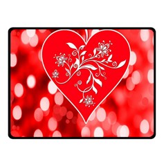 Love Romantic Greeting Celebration Fleece Blanket (small) by Sapixe