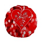 Love Romantic Greeting Celebration Standard 15  Premium Round Cushions Front